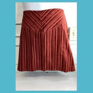 Forever 21 Orange Ribbed A-Line Skirt